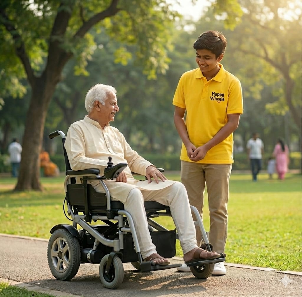 Electric Wheelchair With Assistant